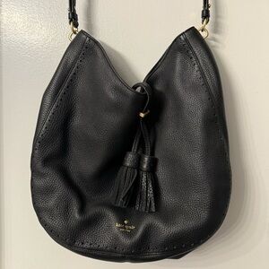 Kate Spade Black Leather Hobo Bag